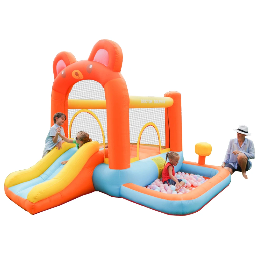 Doctor Dolphin Colorful air trampolines playground child sports bouncer jumping white inflatable castle