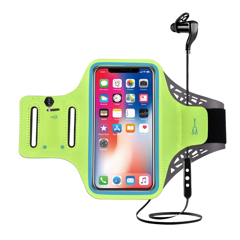 Hot Sale Fashionable Running Workout Fitness PVC Polyester Lightweight Phone Holder Armband for 6.5 Inch Phones