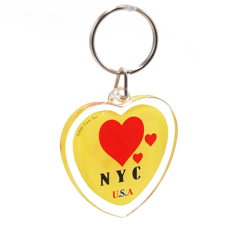 Beautiful Design Wholesale Keychains / Heart Shape Cheap Custom Acrylic Keychains