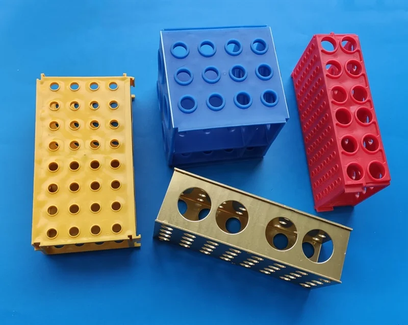 Multi size self assembly Detachable 4-Way Cube test tube rack for lab