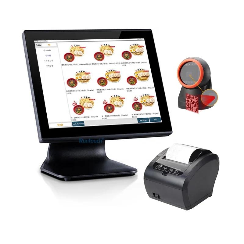 POS machine price windows cash register 15inch touch screen mini tablet PC with free software