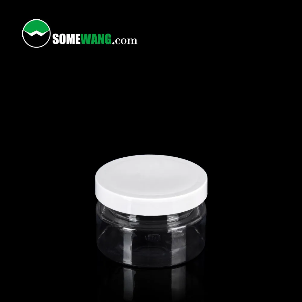 100ml 150ml 200ml PET Plastic Jars with Matte Metal Silk Screen Cosmetic Screw Lid Packaging Face Cream Essential Packaging