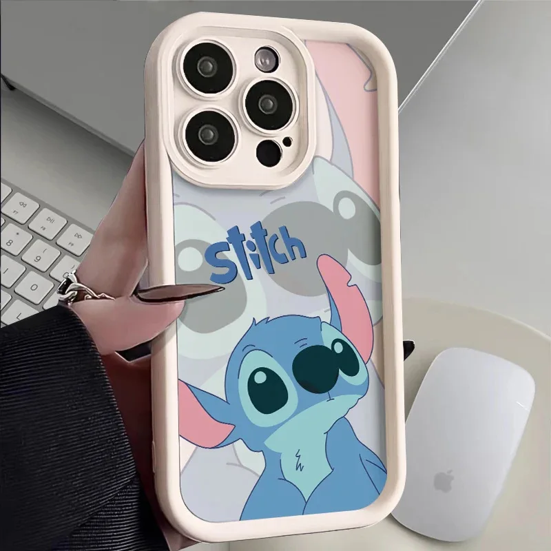 Cute Cartoon character Stitch and Angel drop proof phone case for iphone 15 14 13 12 11 plus/pro/pro max and for phone x/xs/xr