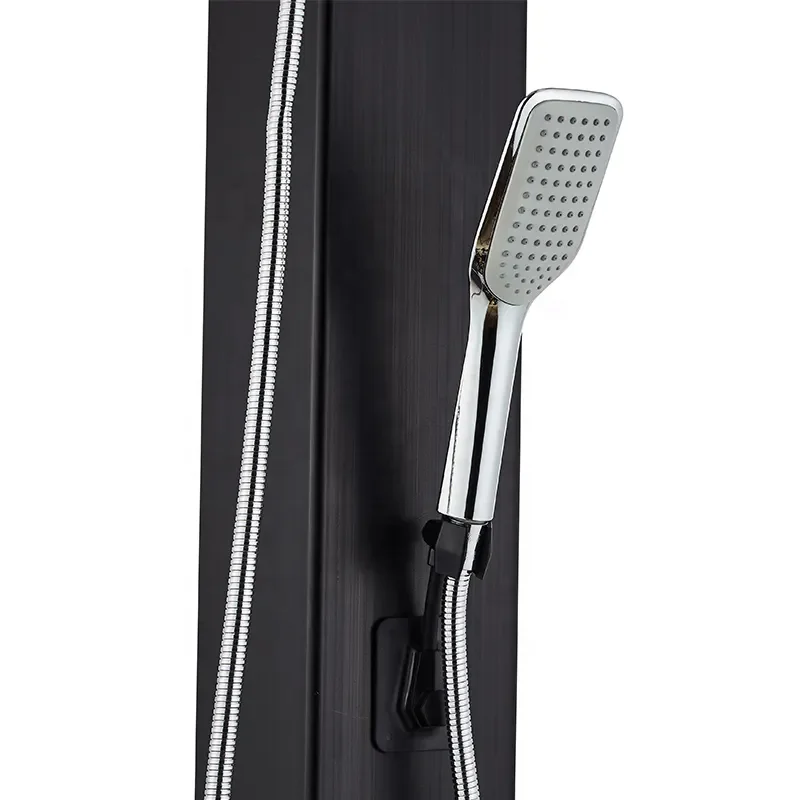 CYEN new arrival luxury design UV resistant square 40L PVC black outdoor swimming pool garden solar shower with handle shower