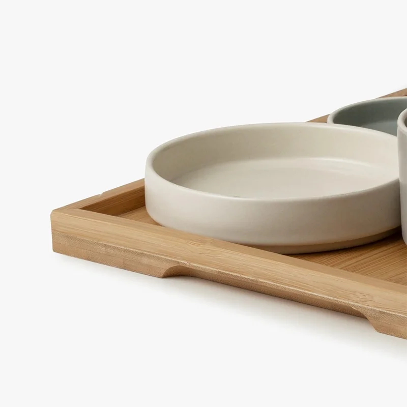 Wholesale korea style stocked high quality brown glazed home/restaurant bowl and plate set ceramic