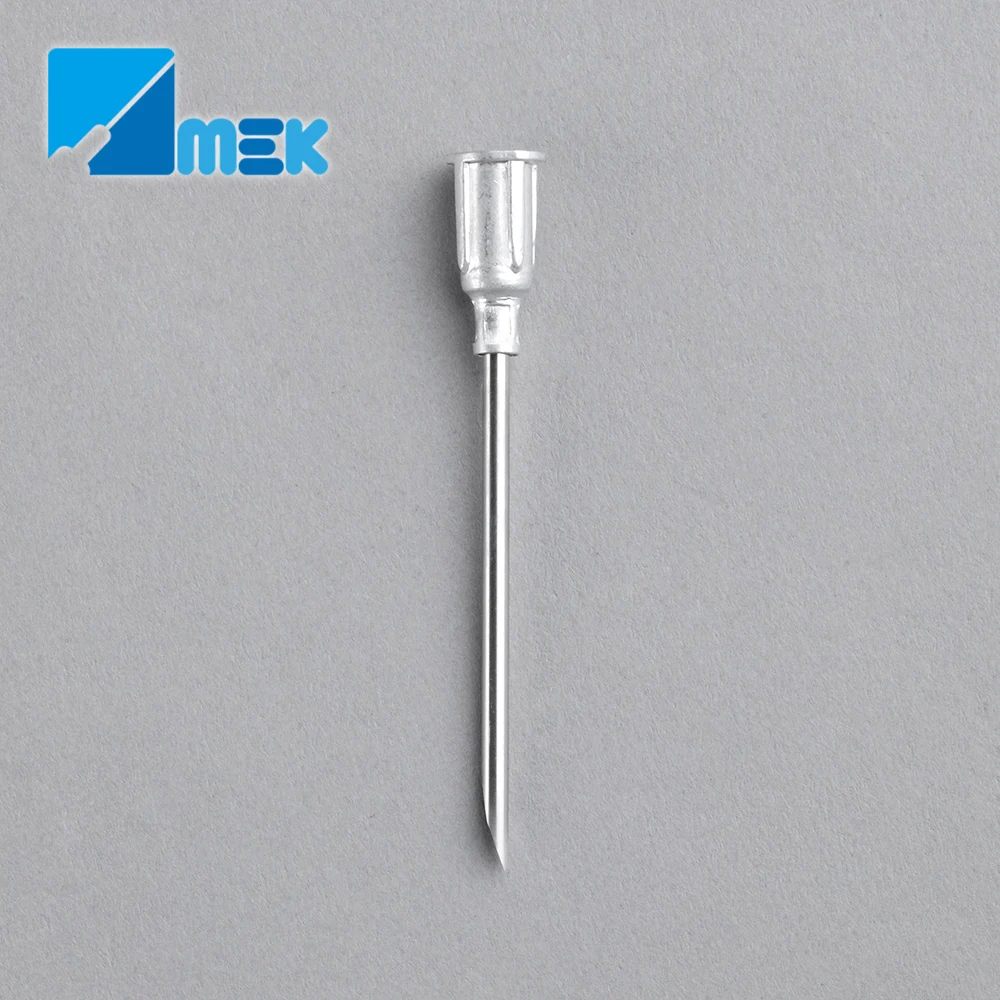 Veterinary hypodermic needle aluminum hub needles feature an aluminum hub for durability rigid packaging.