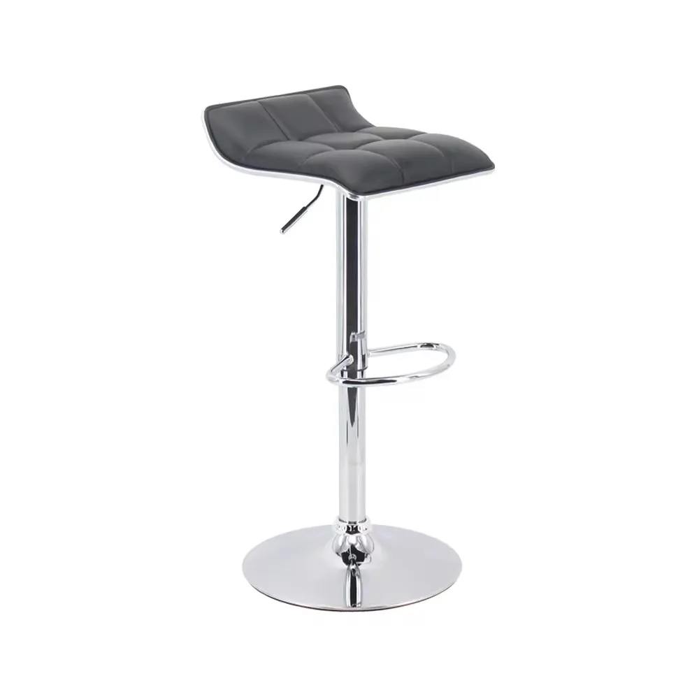 Dining Furniture Leather Metal Bar Chairs Luxury Customized Metal Frame Height Adjustable Tall Stools High Chairs Bar Stools