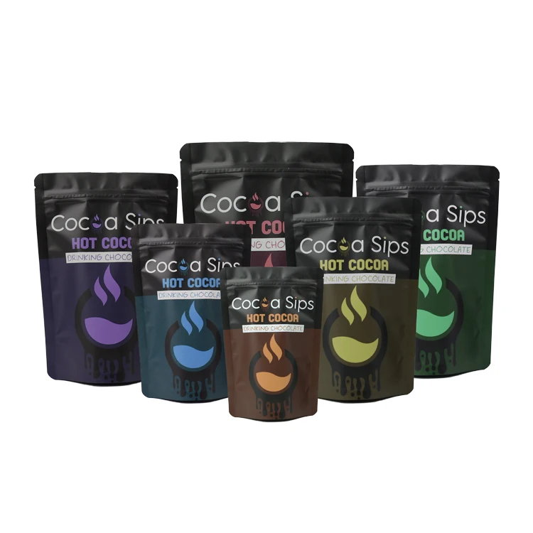 Personalise Logo Empty Aluminum Foil Heat Sealing Small Stick Cacao Cocoa Powder Sachet Packaging