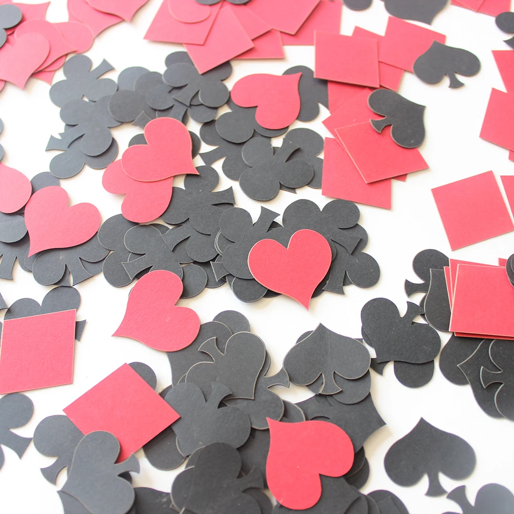 200pcs Laser Cut Casino Night Poker Theme Confetti Table Decoration Game Night Birthday Party Table Confetti Decorations