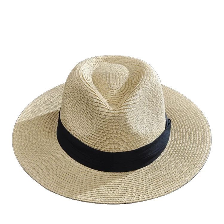 Mens Women Straw Hat Beach Straw Hats Panama Paper Picture Plain Outdoor Spring Summer Unisex Adults Image Adult Size JH 50pcs