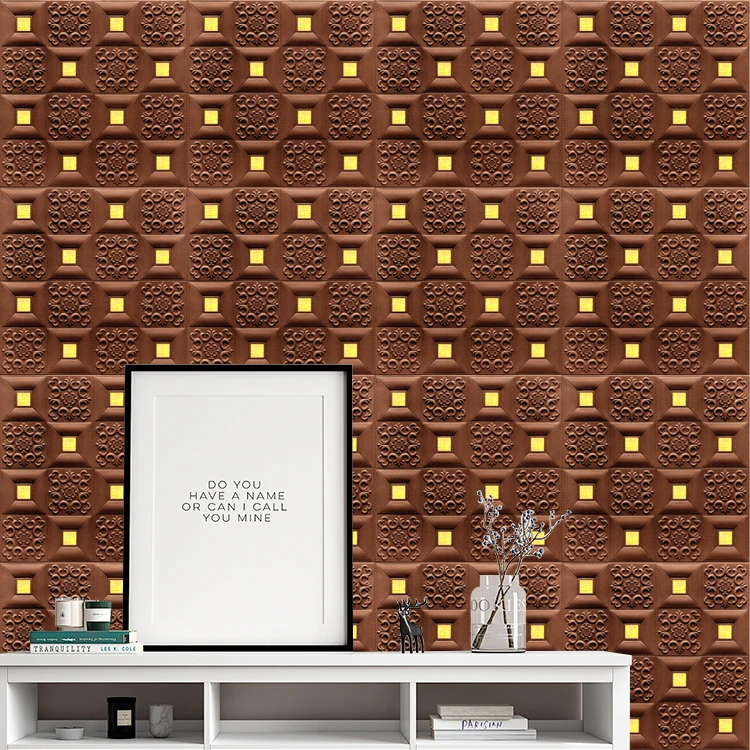 Sophisticated technologies interior 3d pe foam wallpaper wall decoration self-adhesive xpe foam wall sticker