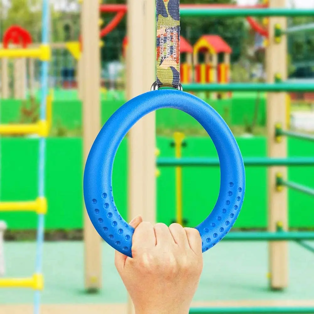 Hot sale non-slip soccer exercise training rings cross fitness abs gymnastic agility training rings with adjustable straps