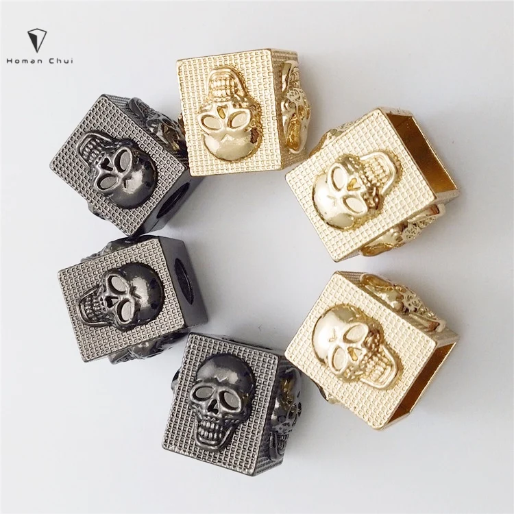 New design embossed metal drawstring rope cord end stopper for clothes