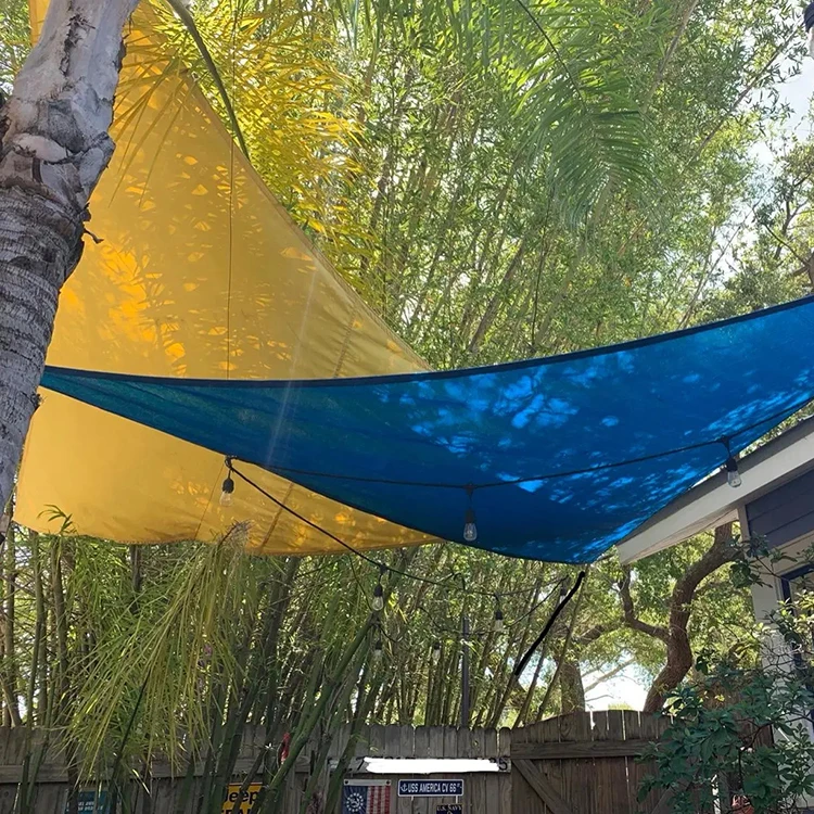 Custom Size Color Durable Stabilized Plastic Hdpe Triangle Patios Pool Car Parking Sun Uv Shade Protection Net Sails For Outdoor