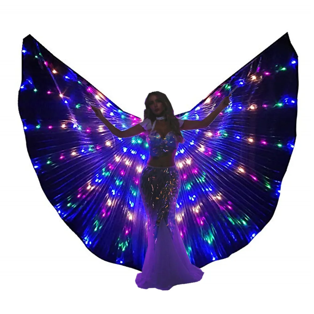 SHINYOU LED Isis Wings Glow Light Up Belly Dance Wing Carnival Halloween Music Rave Halloween Costumes