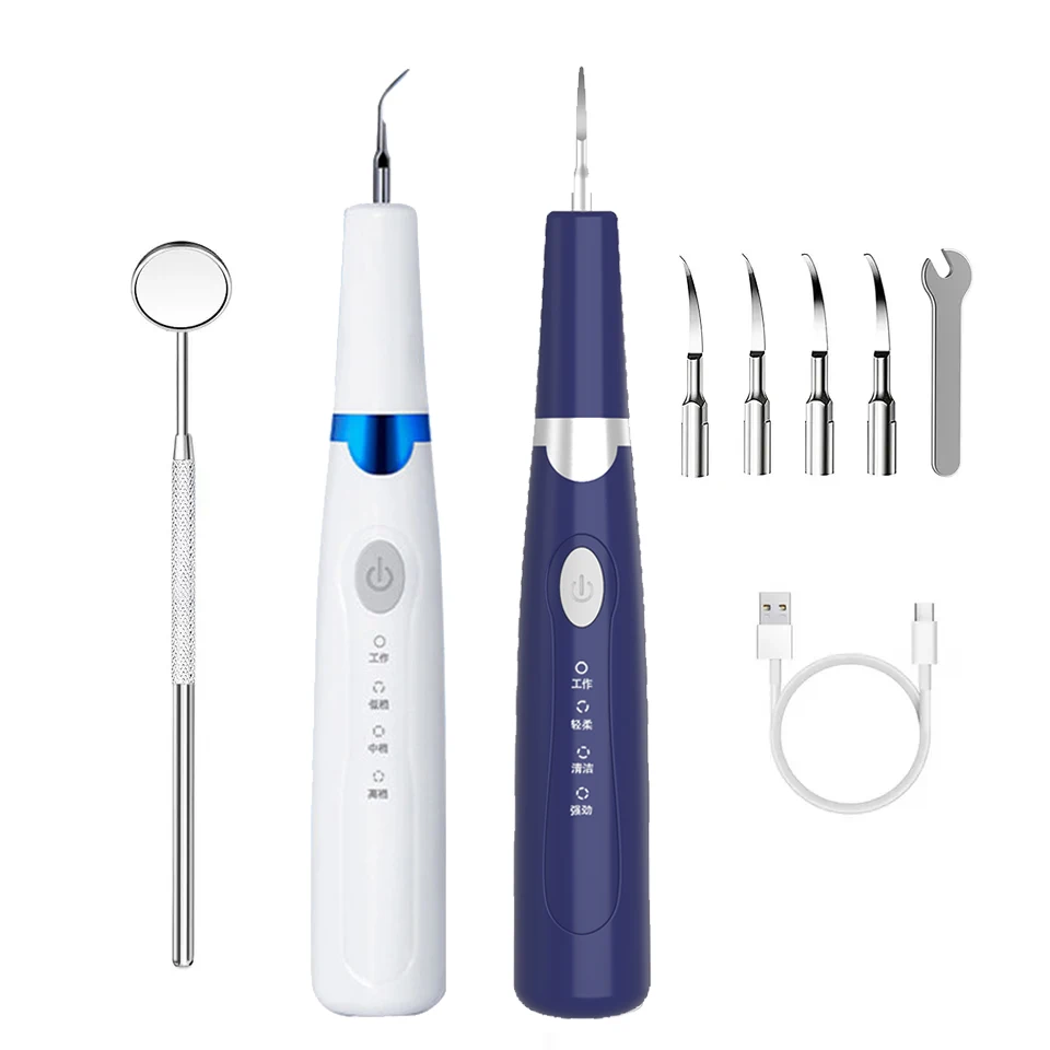 Electric Ultrasonic Teeth Cleaning Set for Overseas Audiences & Pet Clean Delights - Eliminate Calculus and Plaque, Whiten Teeth
