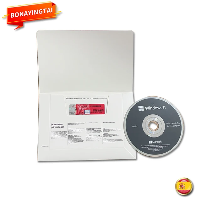 Windows 11 Professional Pro OEM DVD новейший полный пакет на испанском языке 12 месяцев гарантии (1 набор = 10
