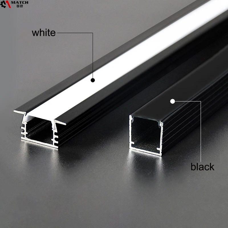 U shape aluminum extrusion profile 24*19mm LED Line Light Recessed Mounted Led Slot for Wall