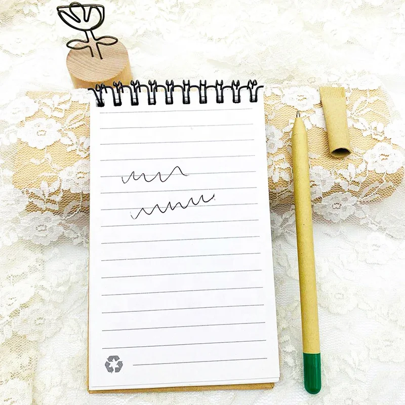 Eco friendly Brown paper ball point pen with seed