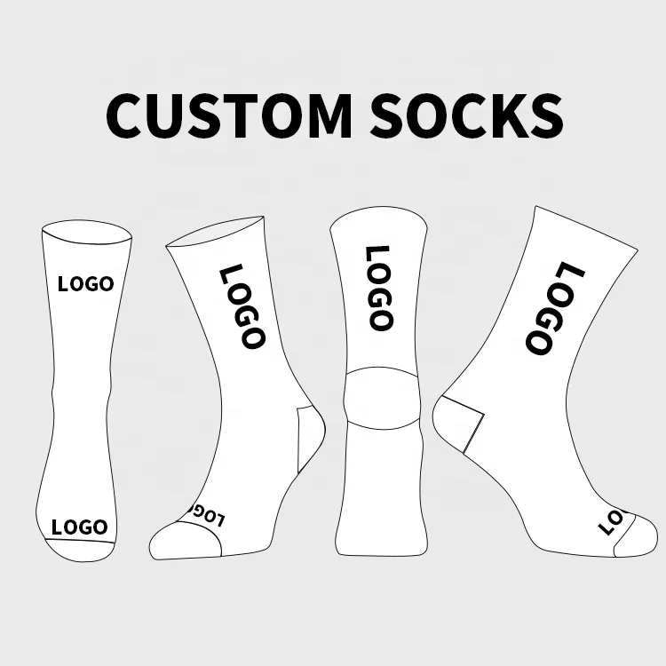 Novel All-Over Print Crew Socks Custom Design Funny Sublimated Logo for Men and Women High Quality Personalised Socks