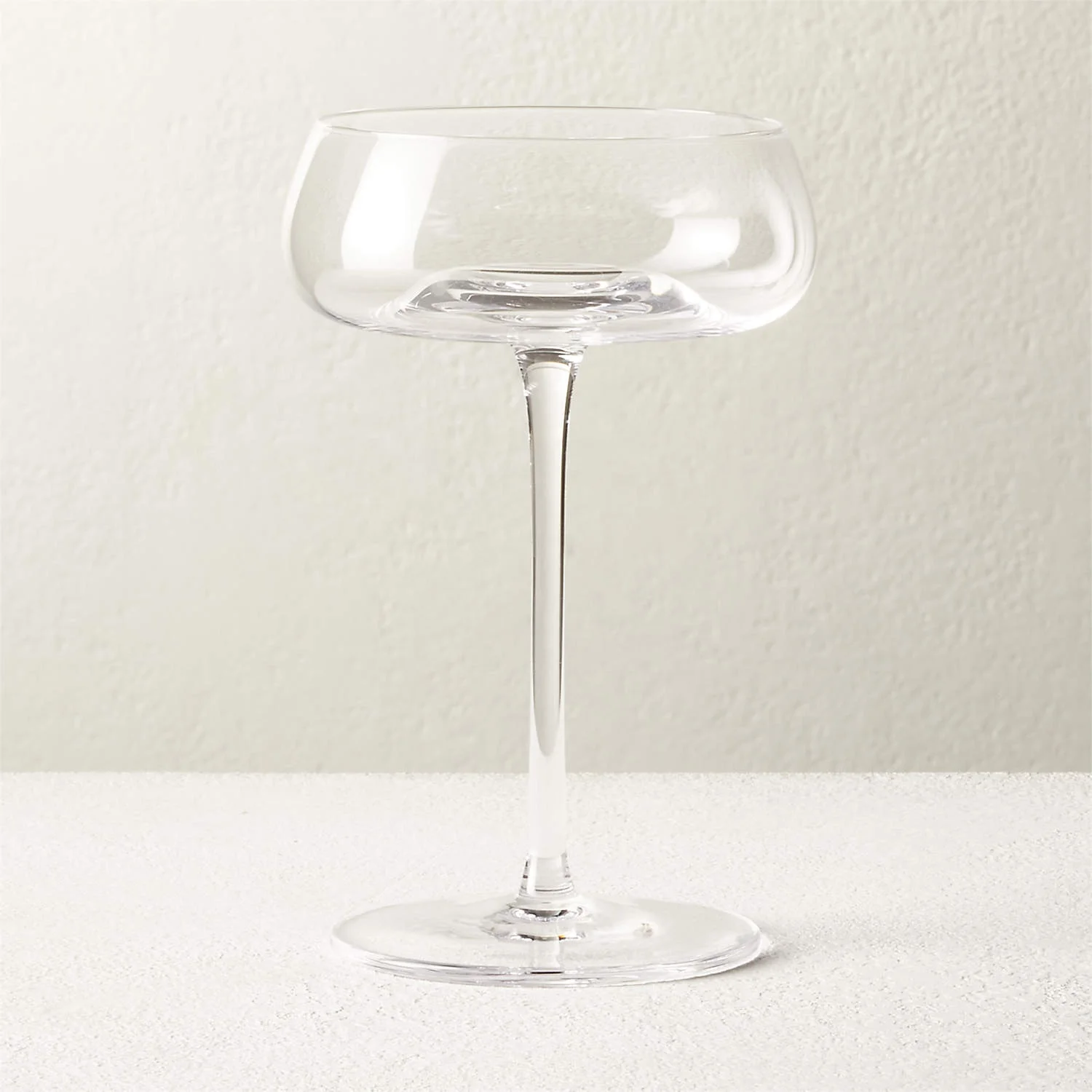 FLOAT VISION  Nostalgic Dramatic dimple Champagne COUPE COCKTAIL GLASS WITH long delicate stem