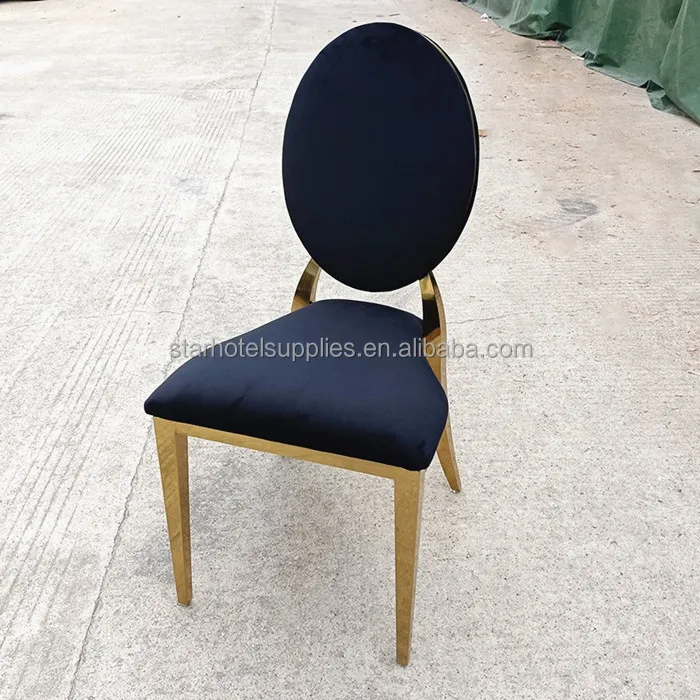 Manufacturer Oval back stacking metal vinyl ss gold hotel banquet wedding and event chairs