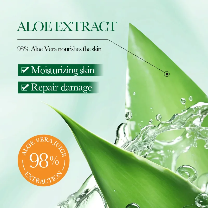 SADOER Wholesale Aloe Hydrating Repairing Lyophilised Powder Lysosomal Solution Repairing Acne Skin Brightening Moisturizing
