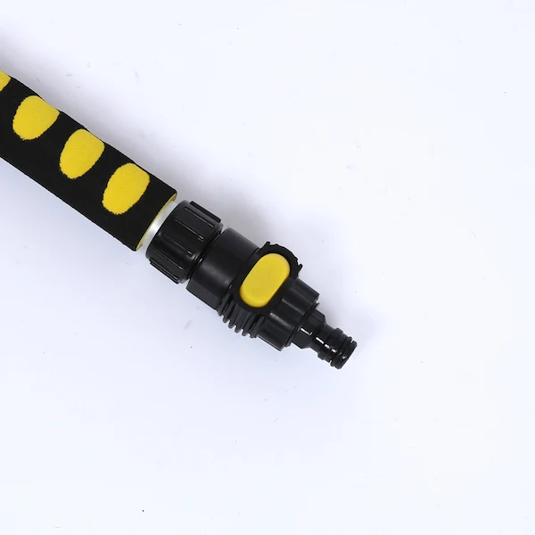 Telescopic long handle 12 inch water flow through fed car truck RV wash cleaning brush
