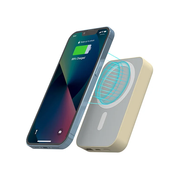 M2036Q 2022 new private design 10000mah large  capacity 22.5W mobile phone  color display wireless fast charge magsafe powerbank