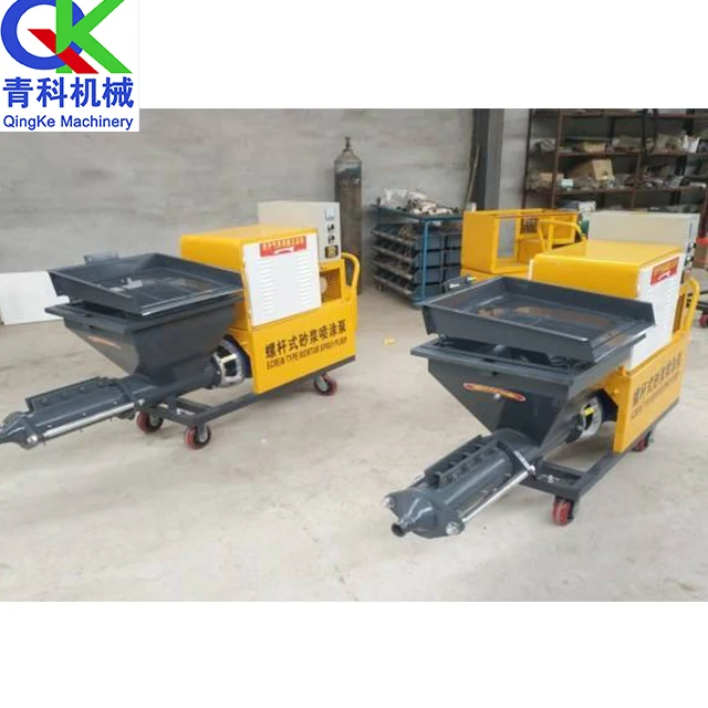 
cement mortar plaster machine/gypsum putty spraying pump machine Gypsum Plaster Spraying Machine 