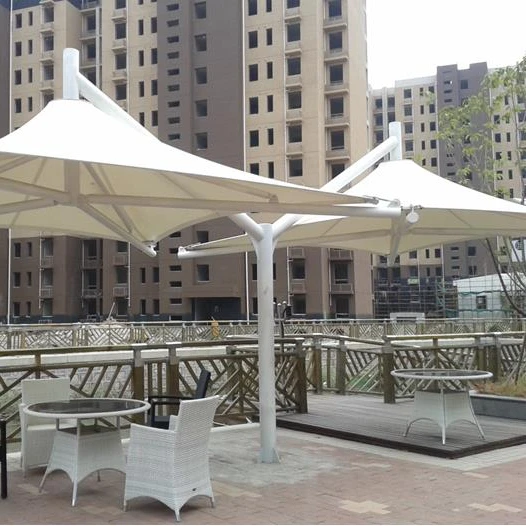 Наружный архитектурный мембранный зонт для зоны отдыха