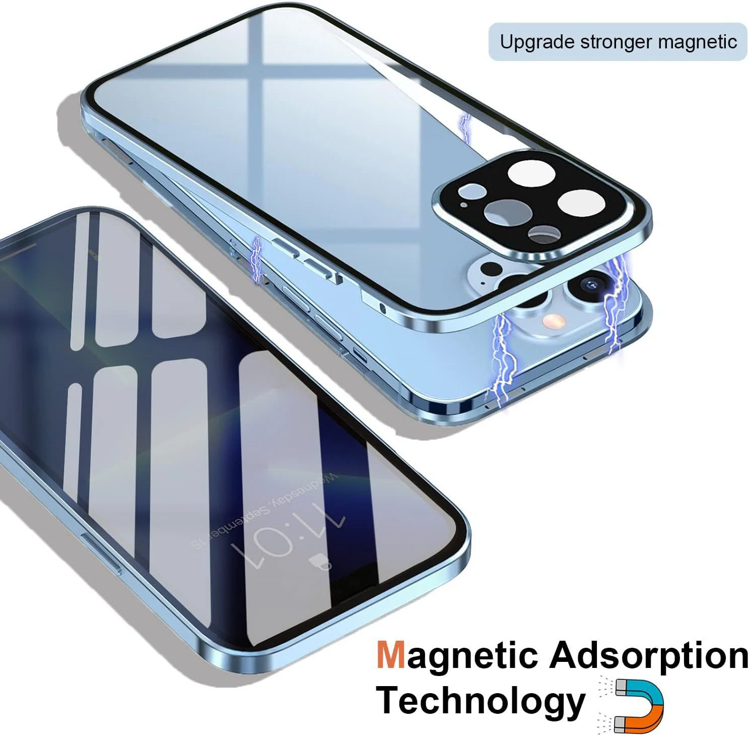 for iphone 15 pro max phone case privacy Magnetic Double Side Glass phone case for iphone 12 13 14 15 case shockproof