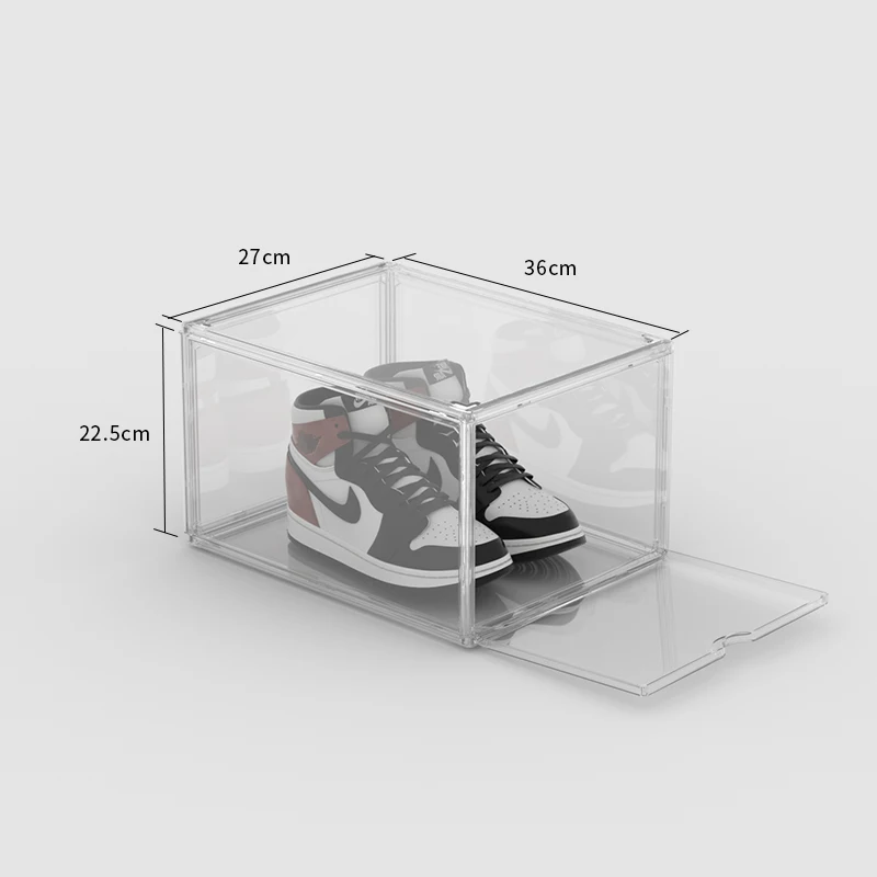 Clear Acrylic Custom Logo Sneakers Plastic Sneaker Display Magnetic Stackable