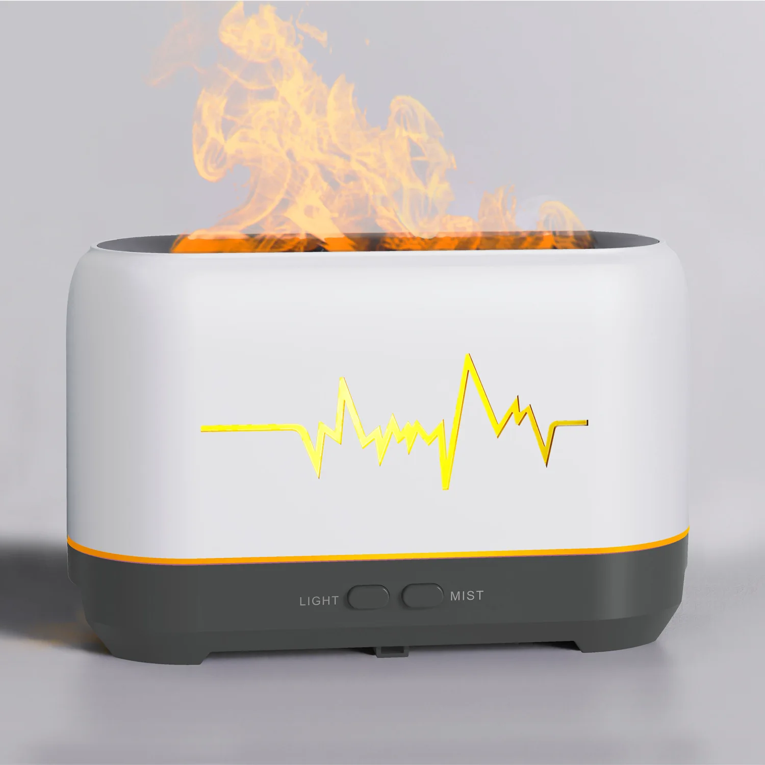 2022 new products 200ml wood grain aroma diffuser hollow flame humidifier household flame small aroma diffuser