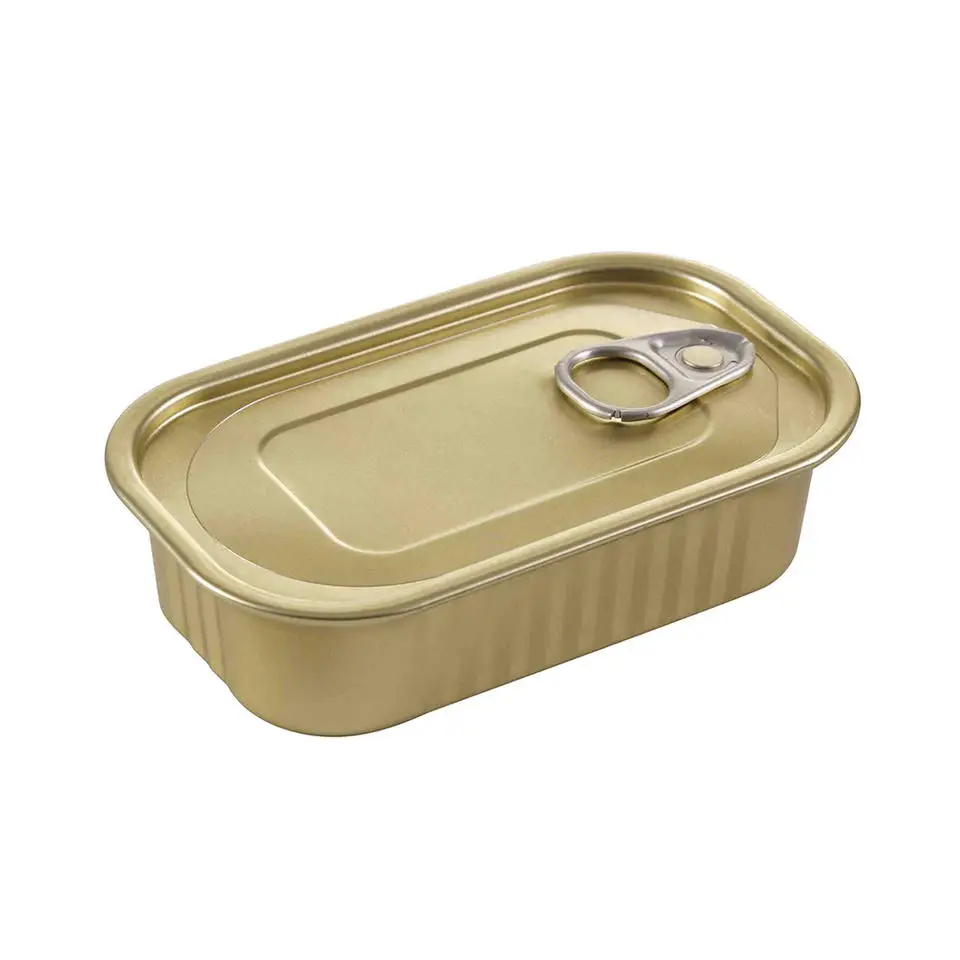 Top quality Food Grade Empty  Rectangle Tin Can Canned Fish Canned Sardine/Tuna/Mackerel in tomato sauce