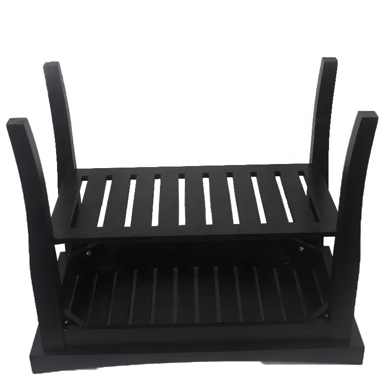 Бамбуковая душевая скамейка для ванной комнаты, водонепроницаемый стул для спа, деревянная полка для хранения тканевых полотенец, Черная