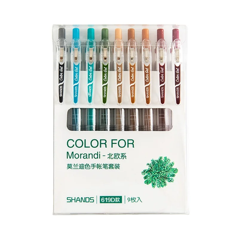 
School High Quality Writing Supplies Fashion Stationary High lighting Morandi Gel Pen Set 