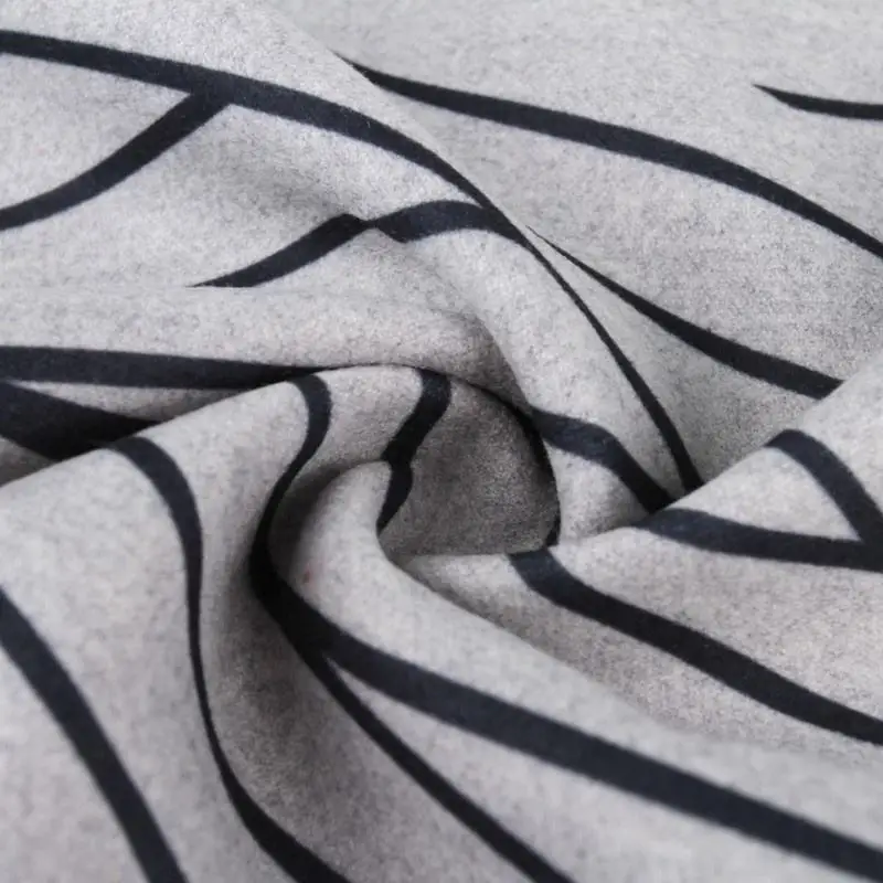 TRSP dty brush print suiting fabric irregular stripe printing brushed fabric for coat