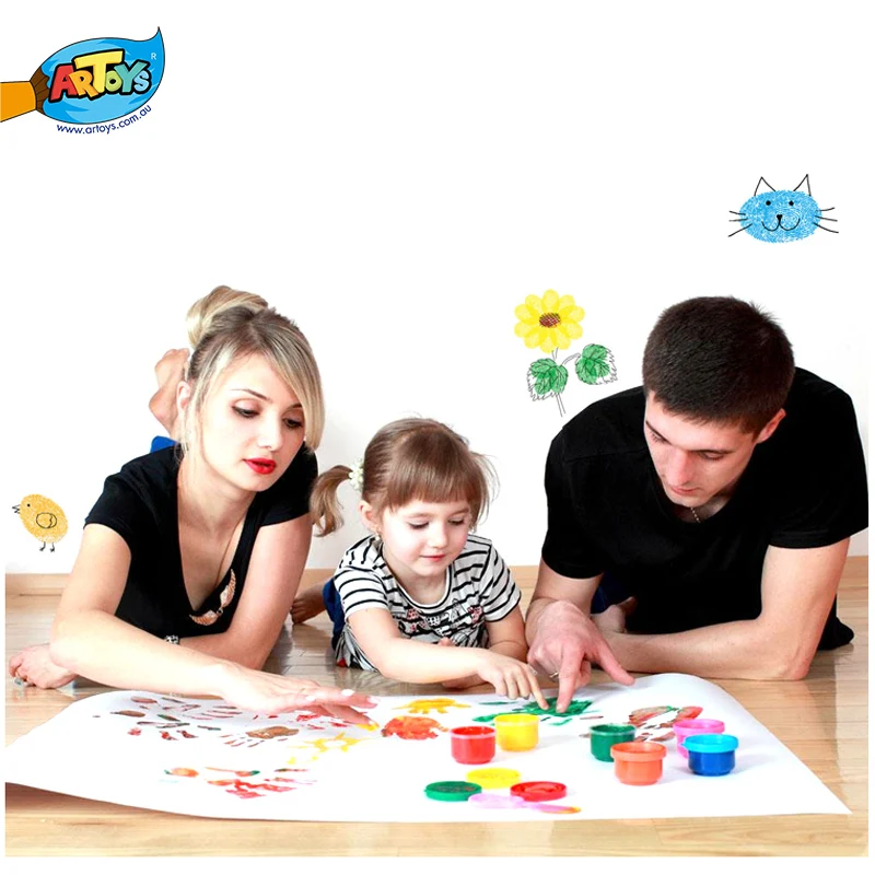Wholesale High Quality 4 Colors Cute Model Children Washable DIY Finger Paint