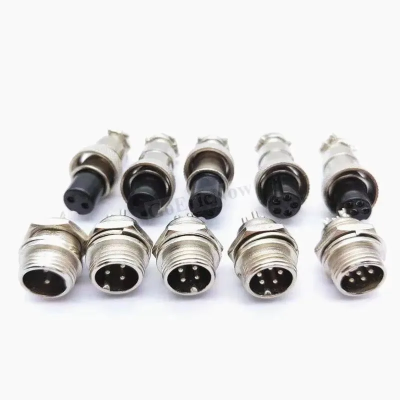 GX12 Aviation Connector 2P 3P 4P 5P 6P 7P Fixed Terminal Block Mobile Docking Type Electric Wire Cable Connector Female & Male