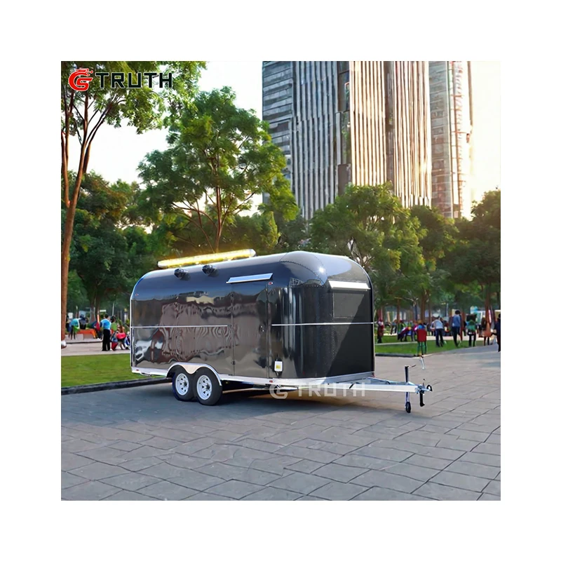 TRUTH mobile food carts Mobile Stainless Steel square outdoor concession pizza fryer griddle truck Bakery Food Truck