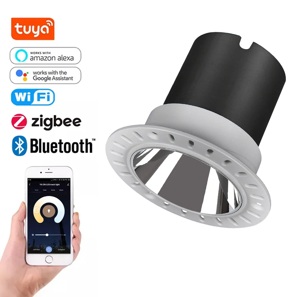 ERDU Recessed Mounted Round Spotlight 12w Led Downlights Spotlight Smart Home Light