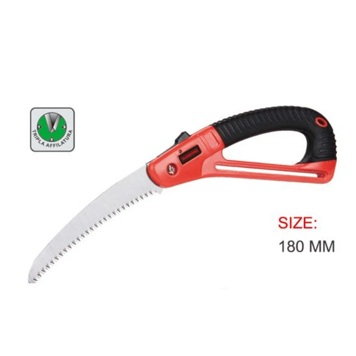Mini garden hand cutting tools 180mm length red handle wood working hand saw pull saw for camping and pruning