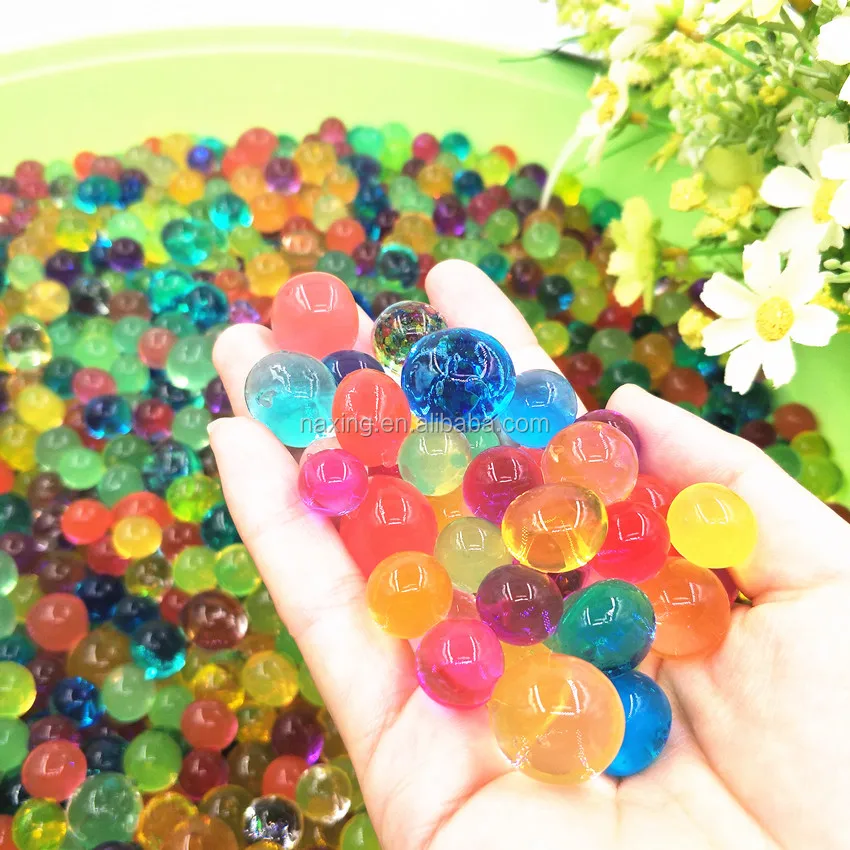 5g 10g 100g Customized packing water beads absorbent polymer crystal soil water gel balls for kids educational