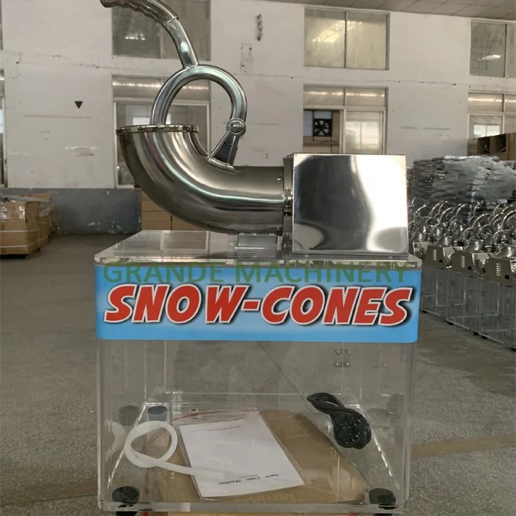 2024 Commercial Ice Crusher Electric Snow Cone Machine With Dual Blades Shaved Ice Machine Price For Family Restaurants Bars