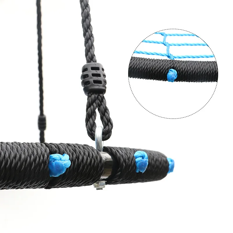Circle Swing Black Color 100cm Children Fabric Garden Tree Swings  round rope swing