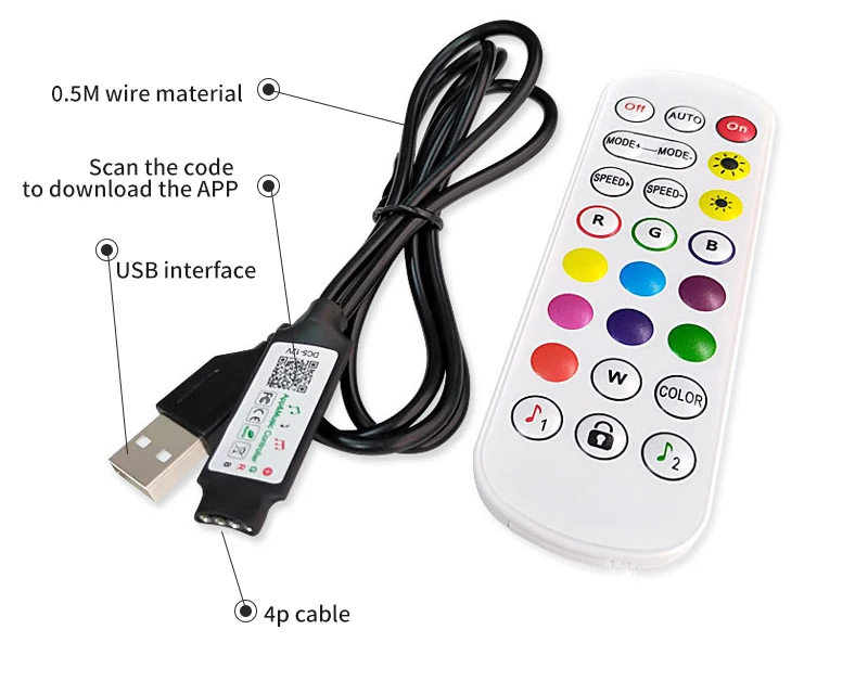 smart strip light 5m dc5v sound flexible roll  5050 rgb gaming room decoration lamp ip65 waterproof music sync tv led backlight