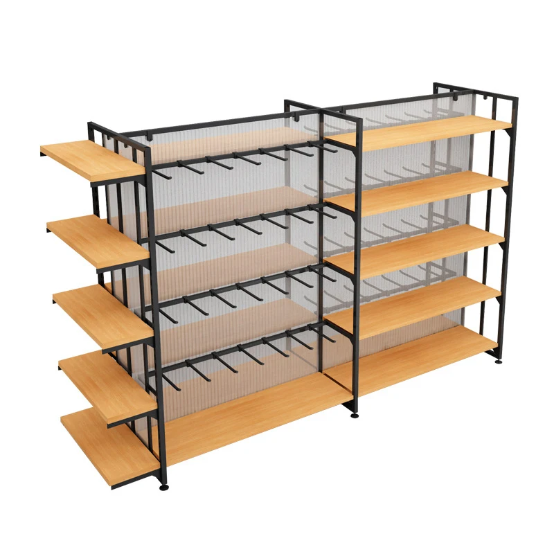 King brand factory convenience store paint iron modular shelf divider supermarket gondolas for sale