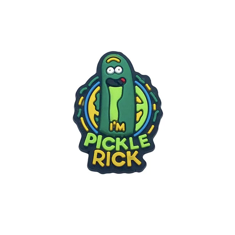 Rick morty available promotional shoes decoration croc charms soft PVC shoe croc charms for adult gift
