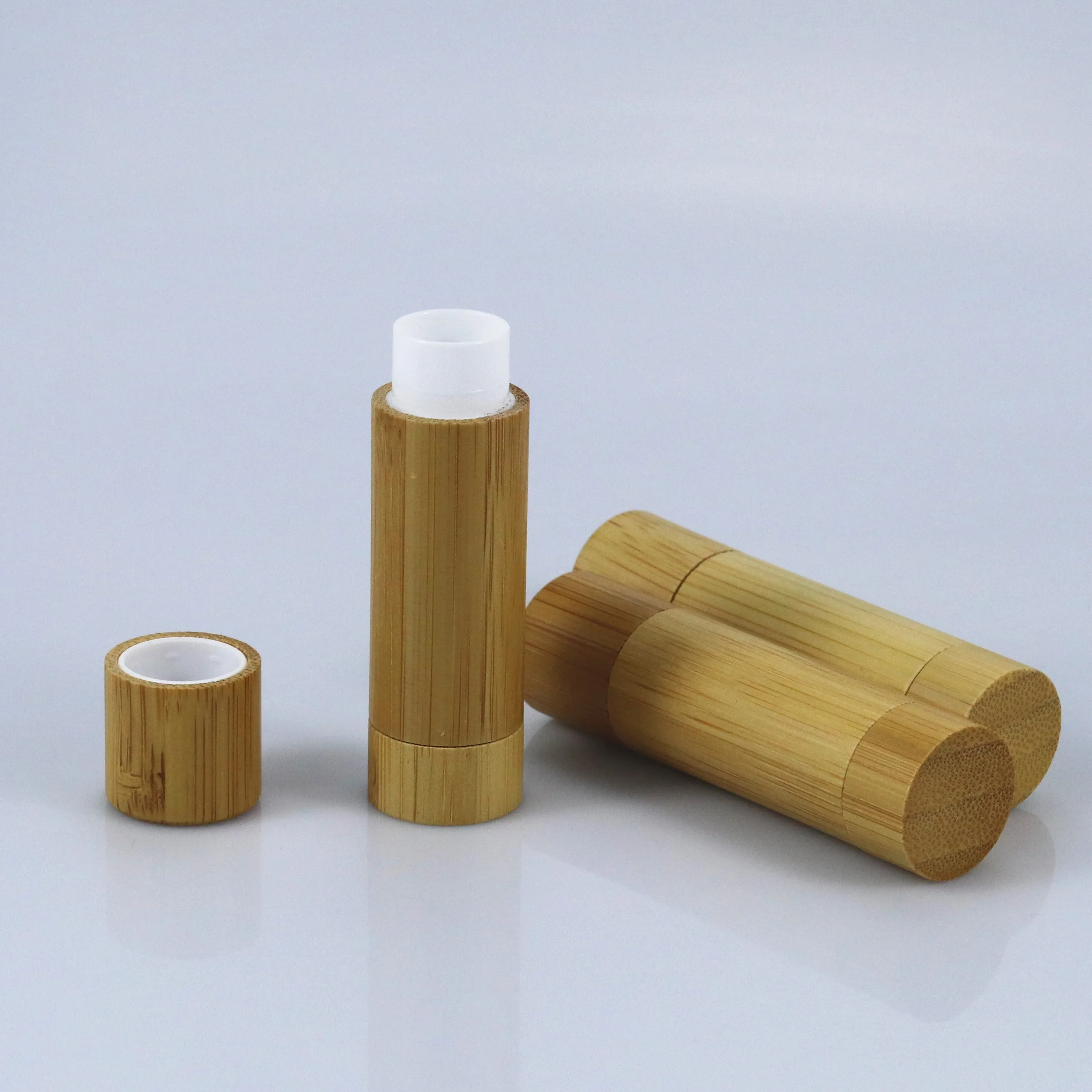 5g empty eco friendly bamboo wood lipstick tube lipbalm tube for cosmetic packaging